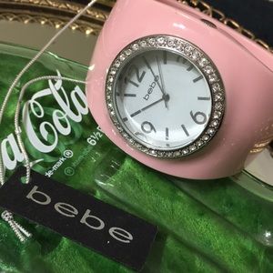 🖤NWT💕Bebe pink diamond bangle watch